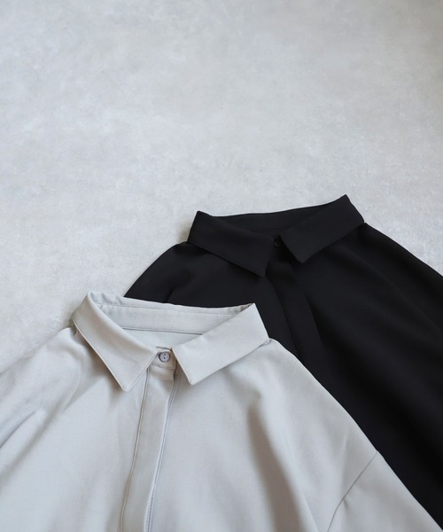 antiqua(アンティカ)の「レイヤードデザインシャツ(シャツ/ブラウス・レディース・グレー/ブラック・ONESIZE)」の17枚目の写真