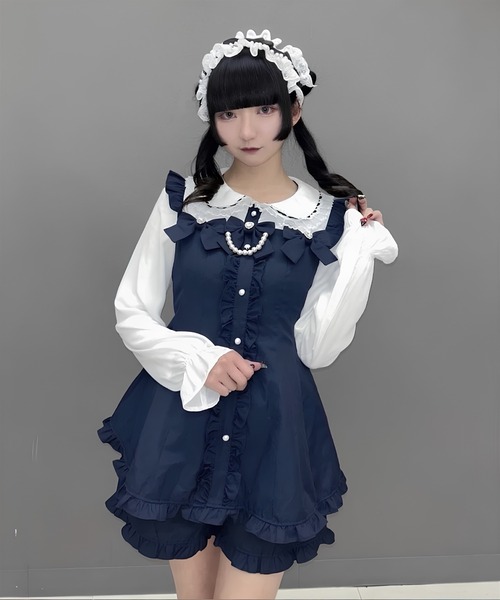 Ank Rouge（アンクルージュ）の「おリボンセットアップ（ワンピース・レディース・ブルー/ピンク/ネイビー・M）」の2枚目の写真