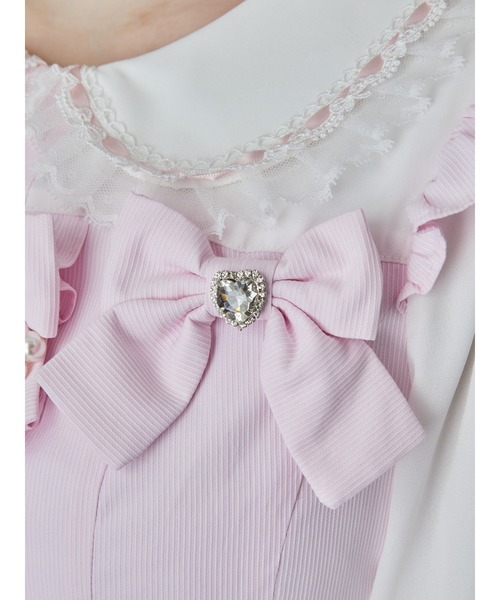Ank Rouge（アンクルージュ）の「おリボンセットアップ（ワンピース・レディース・ブルー/ピンク/ネイビー・M）」の11枚目の写真