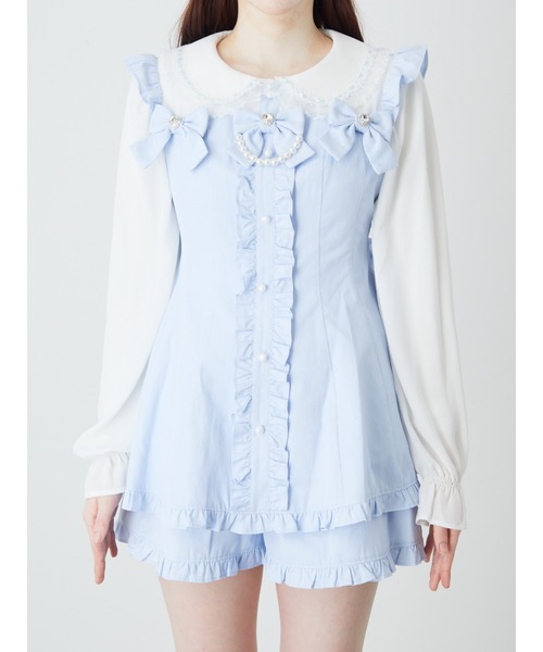 Ank Rouge（アンクルージュ）の「おリボンセットアップ（ワンピース・レディース・ブルー/ピンク/ネイビー・M）」の12枚目の写真