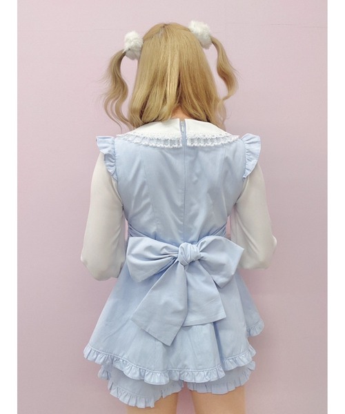 Ank Rouge（アンクルージュ）の「おリボンセットアップ（ワンピース・レディース・ブルー/ピンク/ネイビー・M）」の9枚目の写真