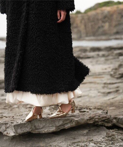 STUDIOUS(ステュディオス)の「【ACKA/エーシーケーエー】poodle boa long coat/プードルボアロングコート(その他アウター・レディース・ブラック・2)」の6枚目の写真