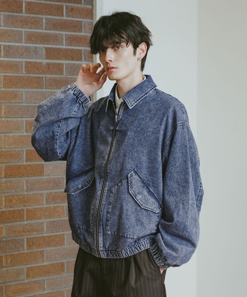 RAGEBLUE(レイジブルー)の「フライト/デニムジップシャツジャケット(シャツ/ブラウス・メンズ・オフホワイト/ブルー/その他19/ブルー系その他・MEDIUM/LARGE)」の14枚目の写真