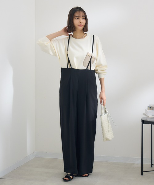 KATHARINE ROSS（キャサリンロス）の「【KATHARINE ROSS】 バックギャザーサロペット（サロペット/オーバーオール・レディース・ブラック/グレー・MEDIUM）」の5枚目の写真