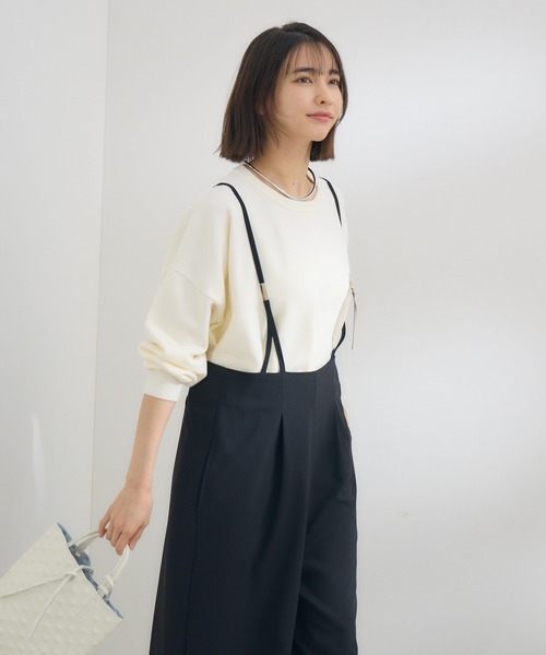 KATHARINE ROSS（キャサリンロス）の「【KATHARINE ROSS】 バックギャザーサロペット（サロペット/オーバーオール・レディース・ブラック/グレー・MEDIUM）」の7枚目の写真