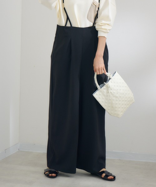 KATHARINE ROSS（キャサリンロス）の「【KATHARINE ROSS】 バックギャザーサロペット（サロペット/オーバーオール・レディース・ブラック/グレー・MEDIUM）」の12枚目の写真