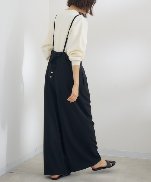 KATHARINE ROSS（キャサリンロス）の「【KATHARINE ROSS】 バックギャザーサロペット（サロペット/オーバーオール・レディース・ブラック/グレー・MEDIUM）」の10枚目の写真