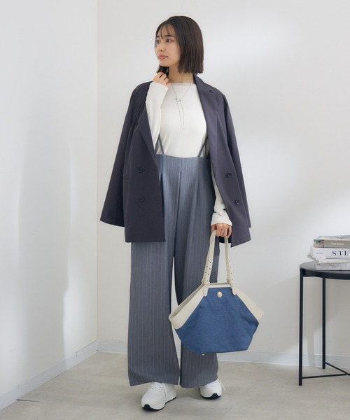 KATHARINE ROSS（キャサリンロス）の「【KATHARINE ROSS】 バックギャザーサロペット（サロペット/オーバーオール・レディース・ブラック/グレー・MEDIUM）」の15枚目の写真