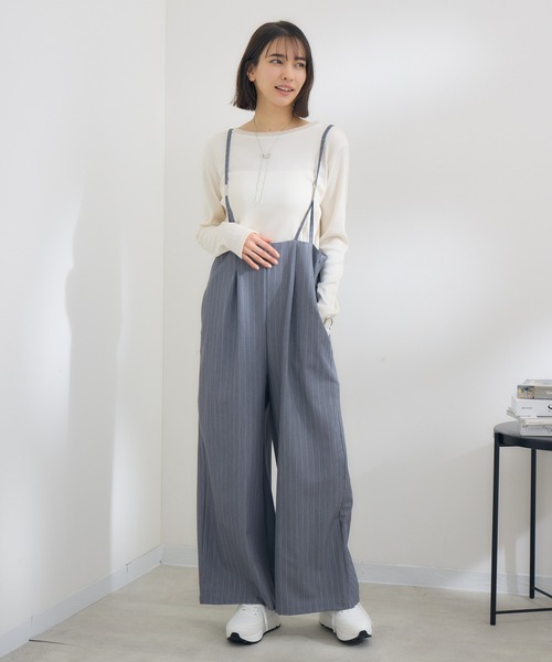 KATHARINE ROSS（キャサリンロス）の「【KATHARINE ROSS】 バックギャザーサロペット（サロペット/オーバーオール・レディース・ブラック/グレー・MEDIUM）」の17枚目の写真