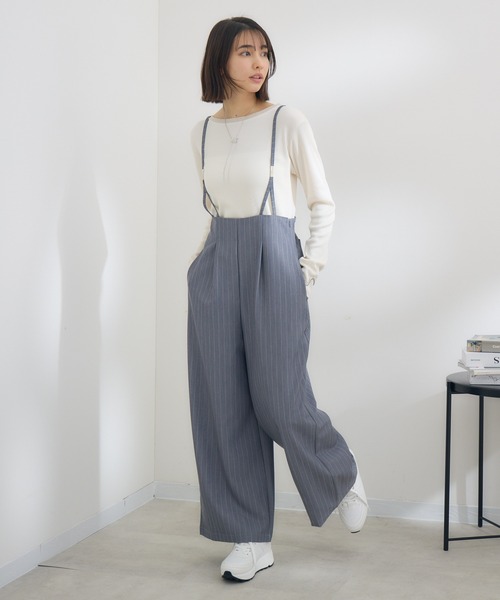 KATHARINE ROSS（キャサリンロス）の「【KATHARINE ROSS】 バックギャザーサロペット（サロペット/オーバーオール・レディース・ブラック/グレー・MEDIUM）」の20枚目の写真