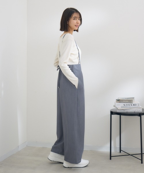 KATHARINE ROSS（キャサリンロス）の「【KATHARINE ROSS】 バックギャザーサロペット（サロペット/オーバーオール・レディース・ブラック/グレー・MEDIUM）」の21枚目の写真