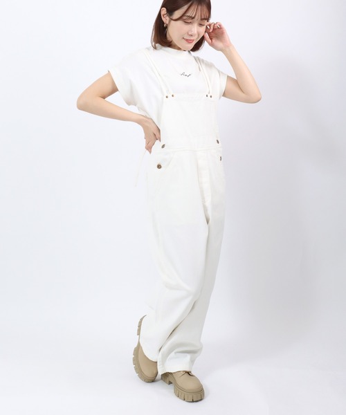 セール】Dickies（ディッキーズ）バックリボン デニムオーバーオール