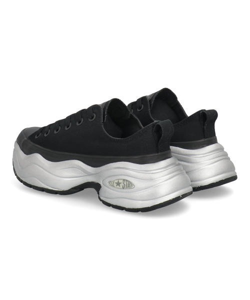 CONVERSE（コンバース）の「converse コンバース ALL STAR R SURGETRAINER MT OX レディーススニーカー 厚底(オールスターRサージトレーナーMTOX) 31313920 ブラック/メタリックシルバー（スニーカー・メンズ・ブラック×グレー・25.5cm/26.0cm/26.5cm/27.0cm/27.5cm/28.0cm/29.0cm/30.0cm）」の8枚目の写真