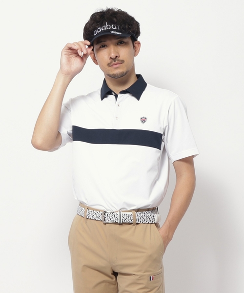 adabat(アダバット)の「◆【新レーベル ADABAT NAVY】UVカット/吸水速乾 ドライカノコバイカラーポロシャツ(ポロシャツ・メンズ・ネイビー/ホワイト/レッド系1・52/50/48/46)」の5枚目の写真