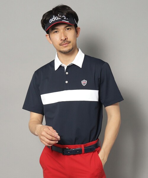 adabat(アダバット)の「◆【新レーベル ADABAT NAVY】UVカット/吸水速乾 ドライカノコバイカラーポロシャツ(ポロシャツ・メンズ・ネイビー/ホワイト/レッド系1・52/50/48/46)」の22枚目の写真