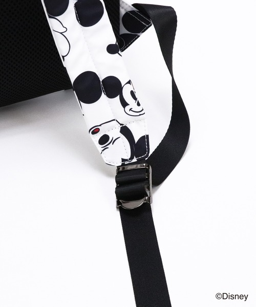 Disney（ディズニー）の「【 Disney / ディズニー 】 ミッキーマウス 総柄 リュック A4サイズ対応（バックパック/リュック・レディース・ブラック/ホワイト・FREE）」の9枚目の写真