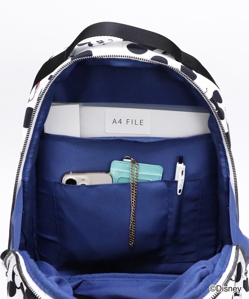 Disney（ディズニー）の「【 Disney / ディズニー 】 ミッキーマウス 総柄 リュック A4サイズ対応（バックパック/リュック・レディース・ブラック/ホワイト・FREE）」の17枚目の写真