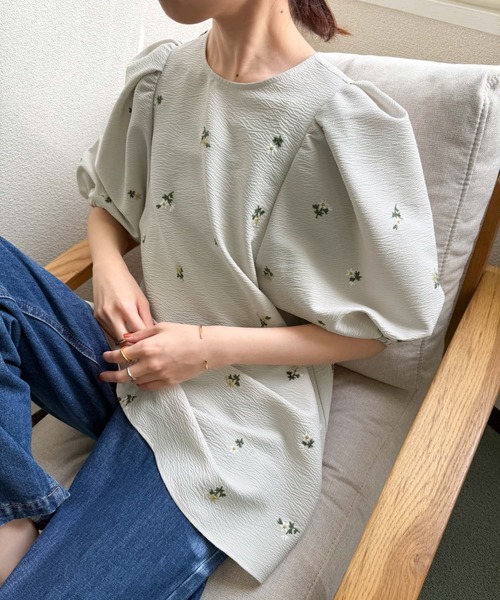 セール】パフスリーブ刺繍ブラウス（シャツ/ブラウス）｜URBAN