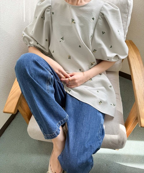 セール】パフスリーブ刺繍ブラウス（シャツ/ブラウス）｜URBAN