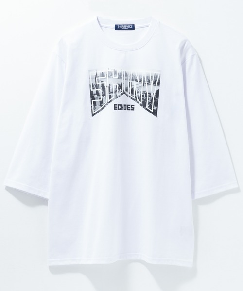 Mac-House（マックハウス）の「T-GRAPHICS 7分袖Ｔシャツ（Tシャツ/カットソー・メンズ・ホワイト/ライトグレー/ブラック/グレイッシュベージュ/グレー・S/M/L/XL）」の6枚目の写真