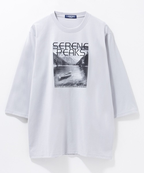 Mac-House（マックハウス）の「T-GRAPHICS 7分袖Ｔシャツ（Tシャツ/カットソー・メンズ・ホワイト/ライトグレー/ブラック/グレイッシュベージュ/グレー・S/M/L/XL）」の12枚目の写真