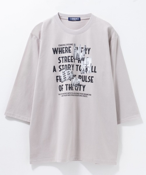 Mac-House（マックハウス）の「T-GRAPHICS 7分袖Ｔシャツ（Tシャツ/カットソー・メンズ・ホワイト/ライトグレー/ブラック/グレイッシュベージュ/グレー・S/M/L/XL）」の18枚目の写真