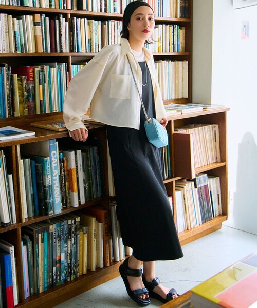23区(ニジュウサンク)の「【洗える】リネンレーヨンストレッチ Iライン キャミソール ワンピース(ワンピース・レディース・ベージュ系/ダークブラウン系/ブラック系・38)」の6枚目の写真