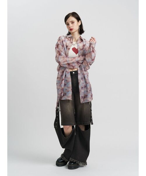 jouetie（ジュエティ）の「パターンシアールーズシャツ（シャツ/ブラウス・レディース・ブルー/ベージュ/ブラウン・MEDIUM）」の16枚目の写真