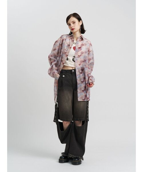 jouetie（ジュエティ）の「パターンシアールーズシャツ（シャツ/ブラウス・レディース・ブルー/ベージュ/ブラウン・MEDIUM）」の17枚目の写真