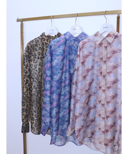jouetie（ジュエティ）の「パターンシアールーズシャツ（シャツ/ブラウス・レディース・ブルー/ベージュ/ブラウン・MEDIUM）」の10枚目の写真