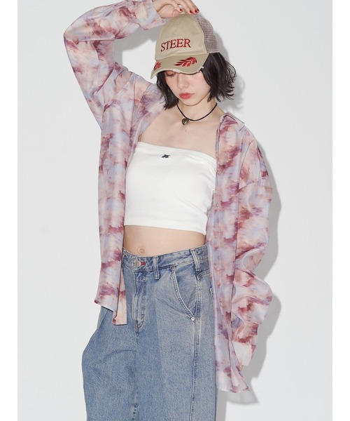 jouetie（ジュエティ）の「パターンシアールーズシャツ（シャツ/ブラウス・レディース・ブルー/ベージュ/ブラウン・MEDIUM）」の11枚目の写真