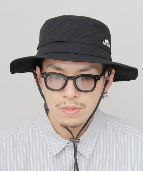 KRIFF MAYER（クリフメイヤー）の「撥水加工 リップストップナイロン アドベンチャーハット 吸汗速乾スベリ使用（ハット・メンズ・ブラック・FREE）」の6枚目の写真