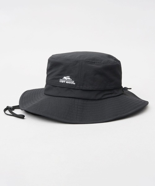 KRIFF MAYER（クリフメイヤー）の「撥水加工 リップストップナイロン アドベンチャーハット 吸汗速乾スベリ使用（ハット・メンズ・ブラック・FREE）」の10枚目の写真