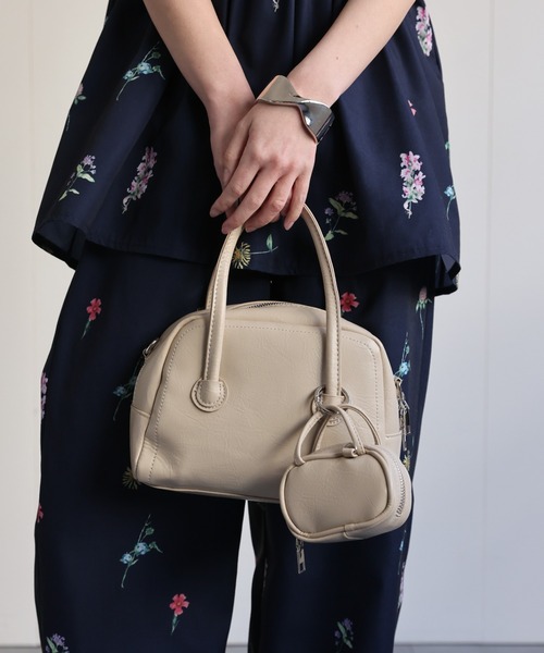 ap retro(アプレトロ)の「ミニBAG付ハンドバッグ / ショルダーバッグ(ハンドバッグ・レディース・シルバー/ライトベージュ/ブラック・FREE)」の6枚目の写真