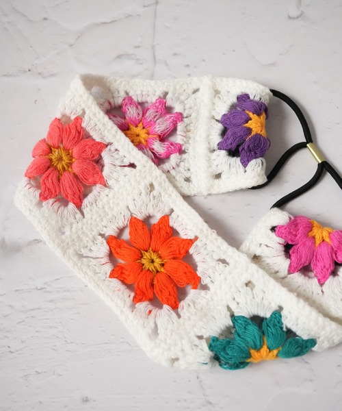 Port / ポート 】 クロシェ カラフル ヘアバンド / カチューム