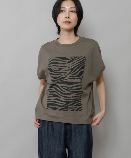 プリントカットソー ゼブラプリントプルオーバー（Tシャツ/カットソー）｜Munich