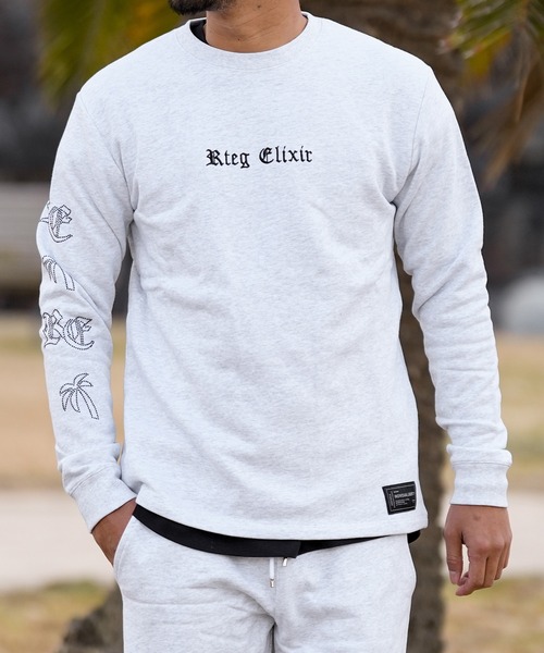 adamsJUGGLER（アダムスジャグラー）の「パームツリー&O.Eロンティー（Tシャツ/カットソー・メンズ・グレー/ブラック・S/M/L/XL）」の17枚目の写真