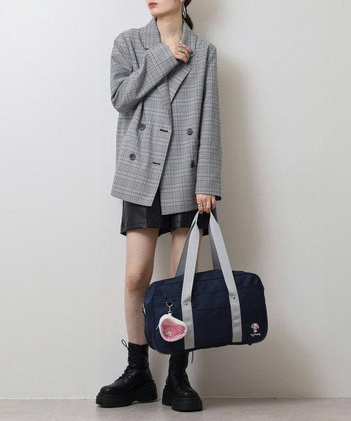 sanrio(サンリオ)の「RBサンリオポリハートP付スクールB(ボストンバッグ・レディース・ネイビー系/ネイビー系2/ネイビー系1/ネイビー・FREE)」の5枚目の写真