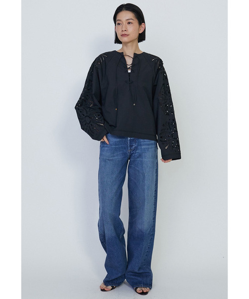 1er Arrondissement（プルミエアロンディスモン）の「エンブロイダリーブラウス（シャツ/ブラウス・レディース・ホワイト系その他3/ブラック系その他3・36/38）」の6枚目の写真