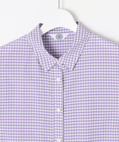 J.PRESS(ジェイプレス)の「【洗える】アセVisギンガム シャツ ブラウス(シャツ/ブラウス・レディース・ネイビー系3/グレー系3/ふじ色系3・T15/T13)」の14枚目の写真