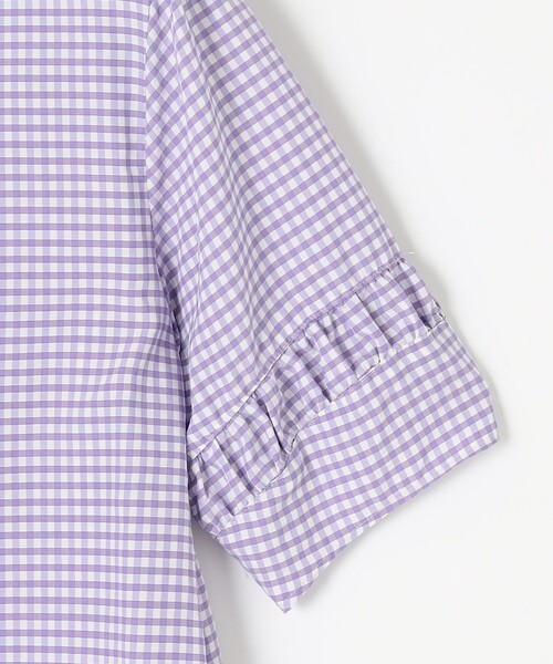 J.PRESS(ジェイプレス)の「【洗える】アセVisギンガム シャツ ブラウス(シャツ/ブラウス・レディース・ネイビー系3/グレー系3/ふじ色系3・T15/T13)」の15枚目の写真