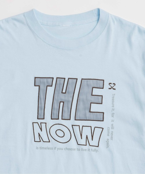 MAISON SPECIAL（メゾンスペシャル）の「THE NOW Logo T-shirt/THE NOWロゴTシャツ（Tシャツ/カットソー・レディース・チャコールグレー/ブルー/ホワイト/ピンク・FREE）」の17枚目の写真