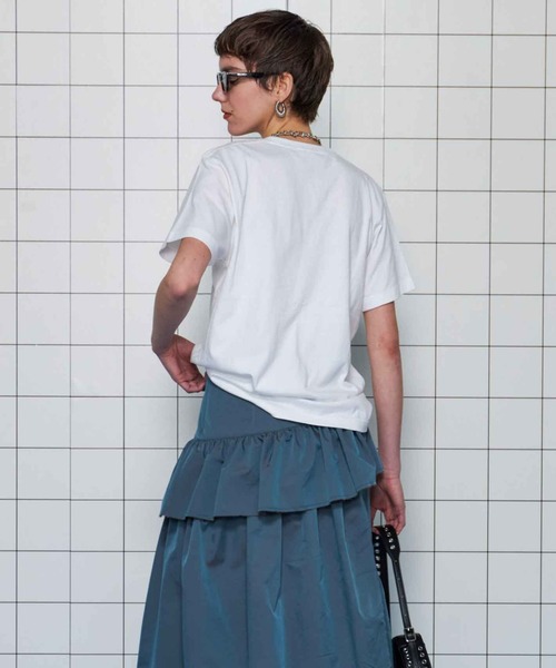 MAISON SPECIAL（メゾンスペシャル）の「THE NOW Logo T-shirt/THE NOWロゴTシャツ（Tシャツ/カットソー・レディース・チャコールグレー/ブルー/ホワイト/ピンク・FREE）」の11枚目の写真