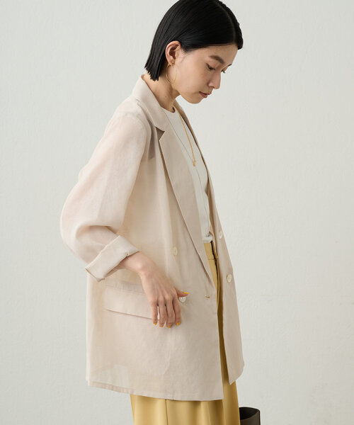 【新品タグ付】Loungedress ラウンジドレス TRジャケット ベージュ パル PAL 【Loungedress】TRジャケット （gray） - ファッション