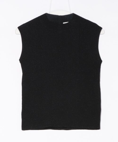 12Twelve Agenda(トゥエルブ アジェンダ)の「プチハイネックノースリーブラメリブニットプルオーバー(ニット/セーター・レディース・オフホワイト/グレー/ブラック/チャコールグレー/サックスブルー・M)」の1枚目の写真