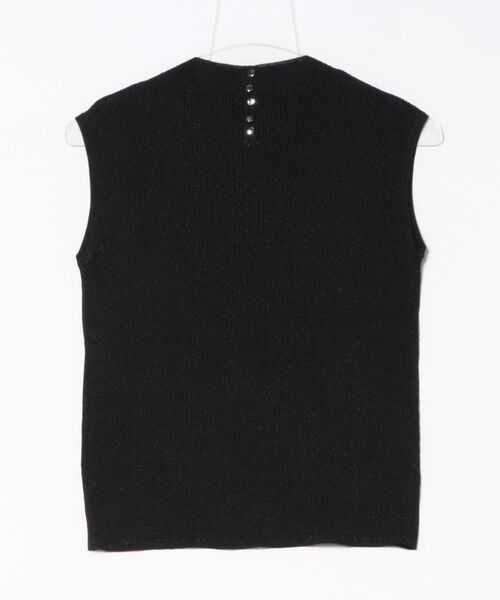 12Twelve Agenda(トゥエルブ アジェンダ)の「プチハイネックノースリーブラメリブニットプルオーバー(ニット/セーター・レディース・オフホワイト/グレー/ブラック/チャコールグレー/サックスブルー・M)」の6枚目の写真