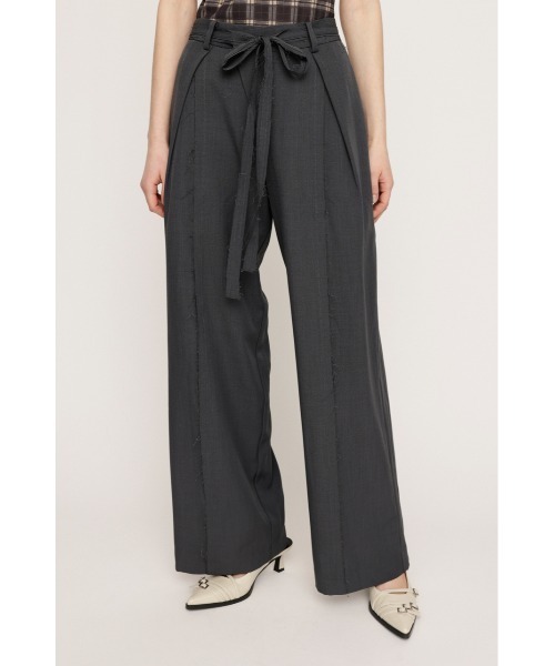 SLY（スライ）の「CENTER TAPE TUCKED TROUSERS センター テープ タックド トラウザー（スラックス・レディース・マルチ/杢グレー・1/2）」の5枚目の写真