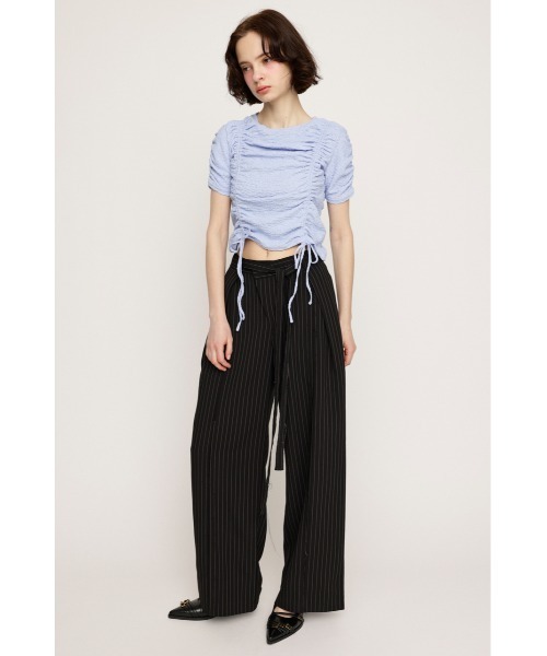 SLY（スライ）の「CENTER TAPE TUCKED TROUSERS センター テープ タックド トラウザー（スラックス・レディース・マルチ/杢グレー・1/2）」の14枚目の写真