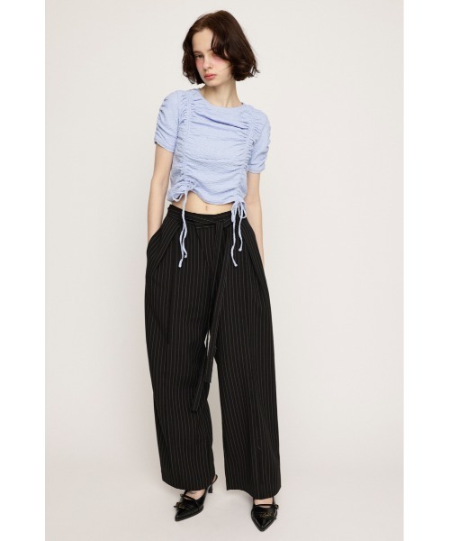 SLY（スライ）の「CENTER TAPE TUCKED TROUSERS センター テープ タックド トラウザー（スラックス・レディース・マルチ/杢グレー・1/2）」の15枚目の写真
