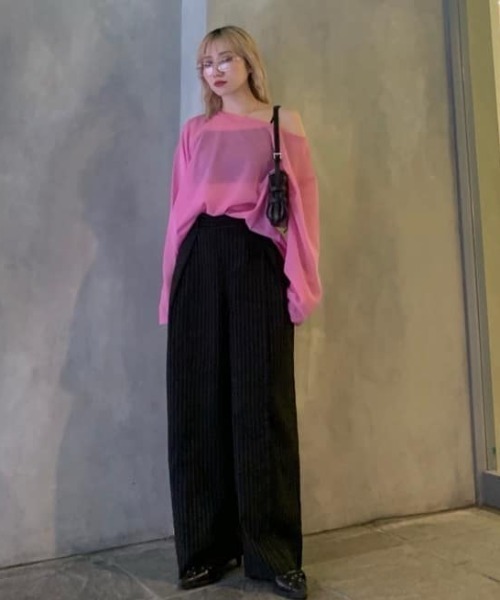 SLY（スライ）の「CENTER TAPE TUCKED TROUSERS センター テープ タックド トラウザー（スラックス・レディース・マルチ/杢グレー・1/2）」の20枚目の写真